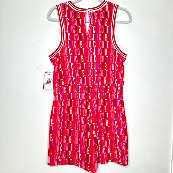 NWT Juicy Couture Terry Cloth Logo Romper Shorts Elastic Waist V Neck Woman’s M - Picture 6 of 11